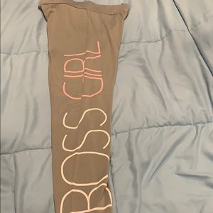 Grey Boss Girl leggins
